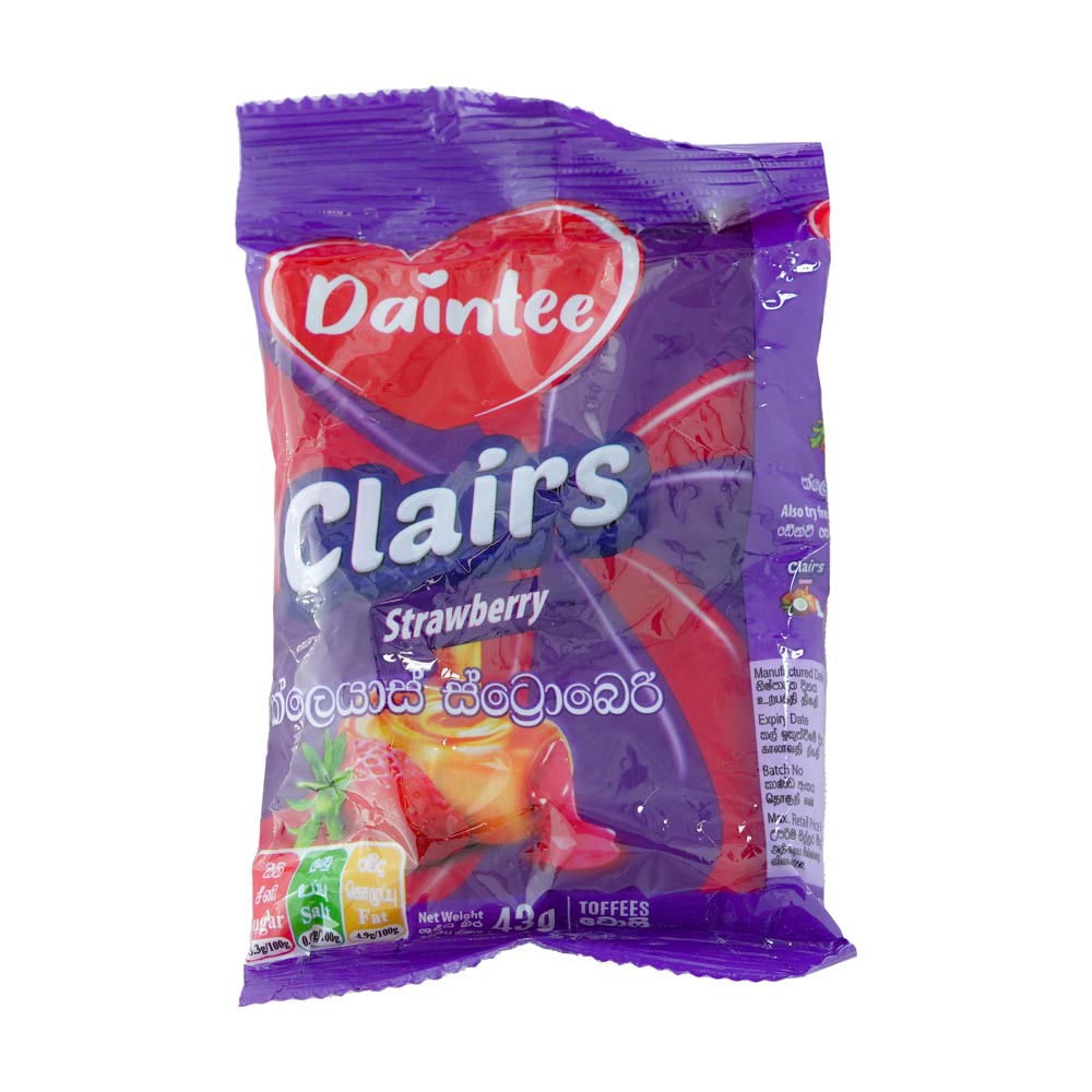 Daintee Clairs Toffee Strawberry 43g Daintee Clairs Toffee Strawberry 43g - Image 1