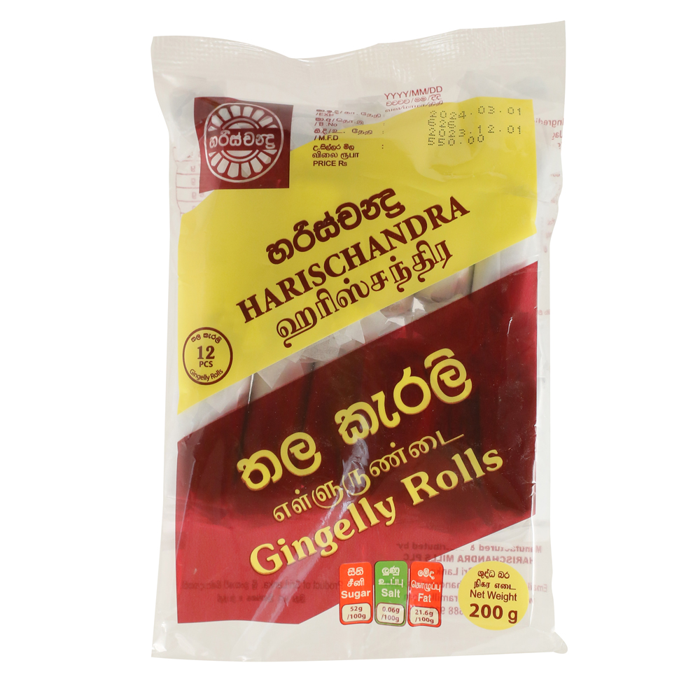 Harischandra Gingelly Rolls 400G 25S Harischandra Gingelly Rolls 400g 25S - Image 1