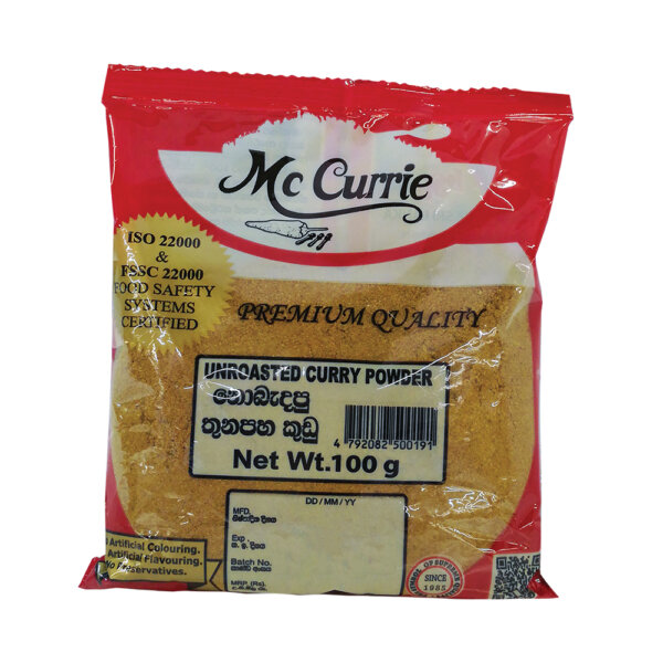 Mccurrie Unroasted Curry Powder 100g