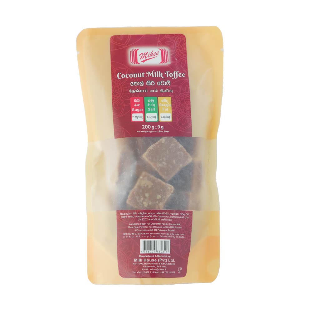 Mikee Coconut Milk Toffee 200g Mikee Coconut Milk Toffee 200g - Image 1