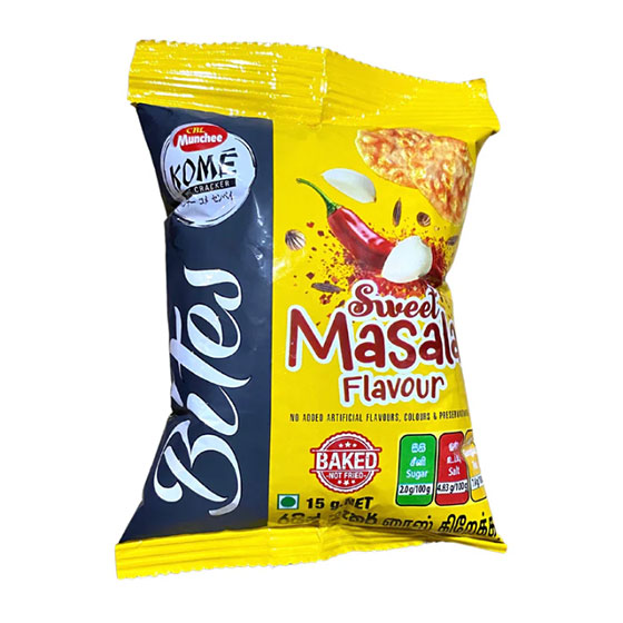 Munchee-Kome-Bites-Sweet-Masala-Flavour-15g Munchee Kome Bites Sweet Masala Flavour 15g - Image 1
