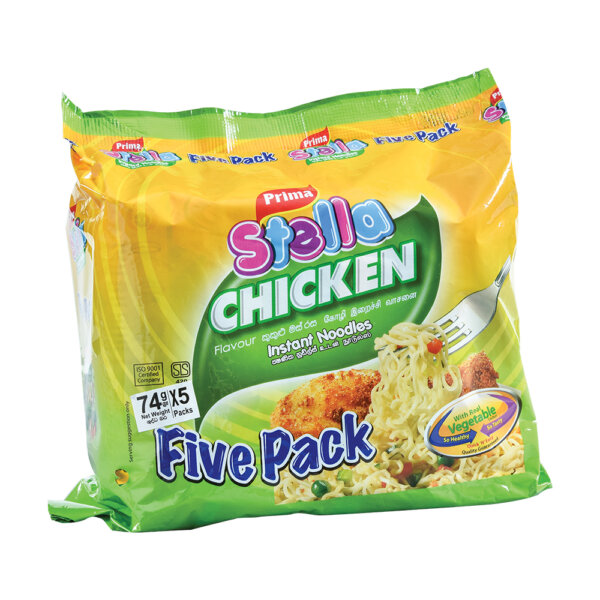 Prima Stella Instant Noodles Chicken 5 Pack 390g