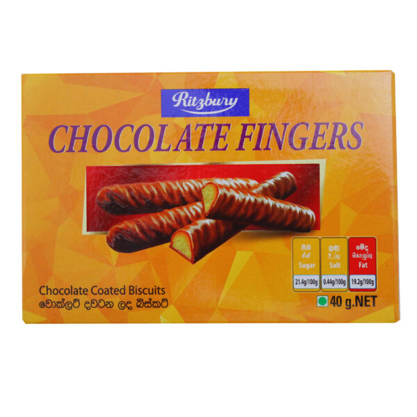 Ritzbury Chocolate Fingers 40g