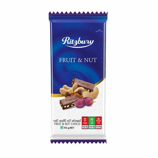 Ritzbury Fruit & Nuts Chocolate Blue 93g