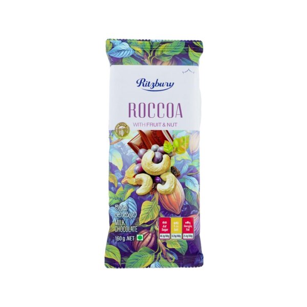 Ritzbury Roccoa Fruit And Nut Chocolate 160g