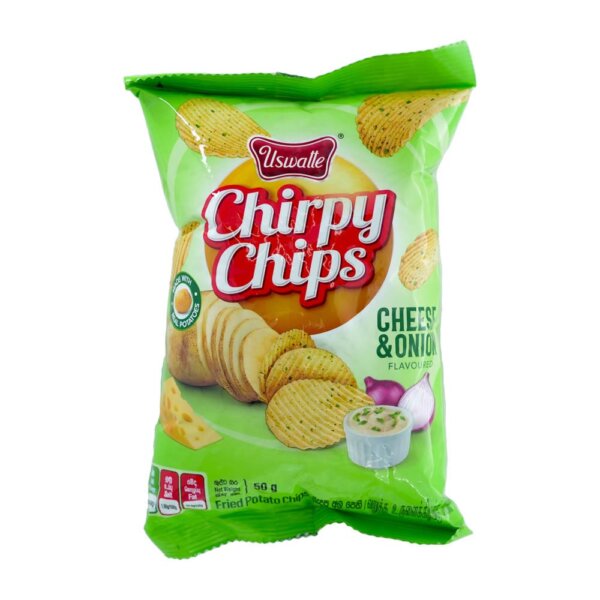 Uswatte Chirpy Chips Cheese & Onion 50g