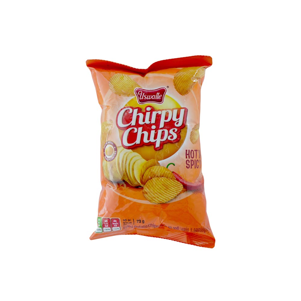 Uswatte Chirpy Chips Hot & Spicy 73g Uswatte Chirpy Chips Hot & Spicy 73g - Image 1