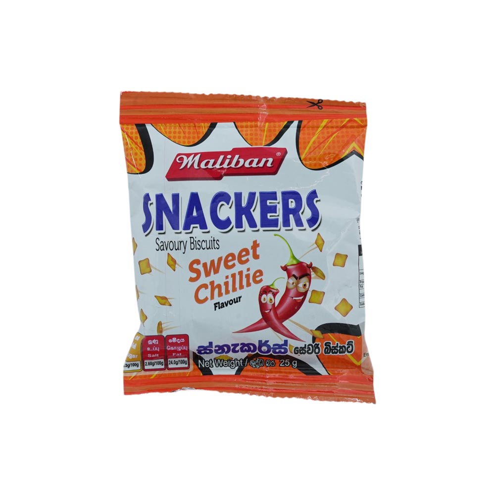 Maliban Snackers Sweet Chillie Savoury Biscuit 25g