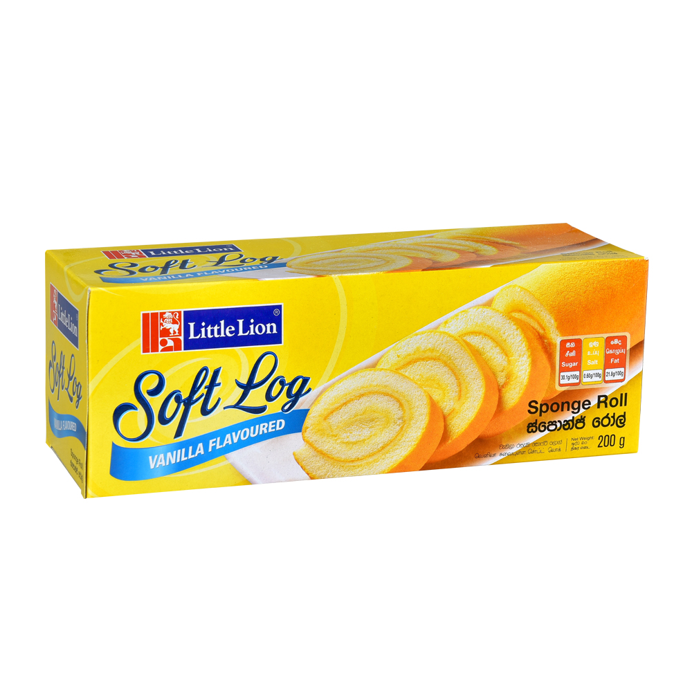 Little Lion Soft Log Vanilla Sponge Roll 200g