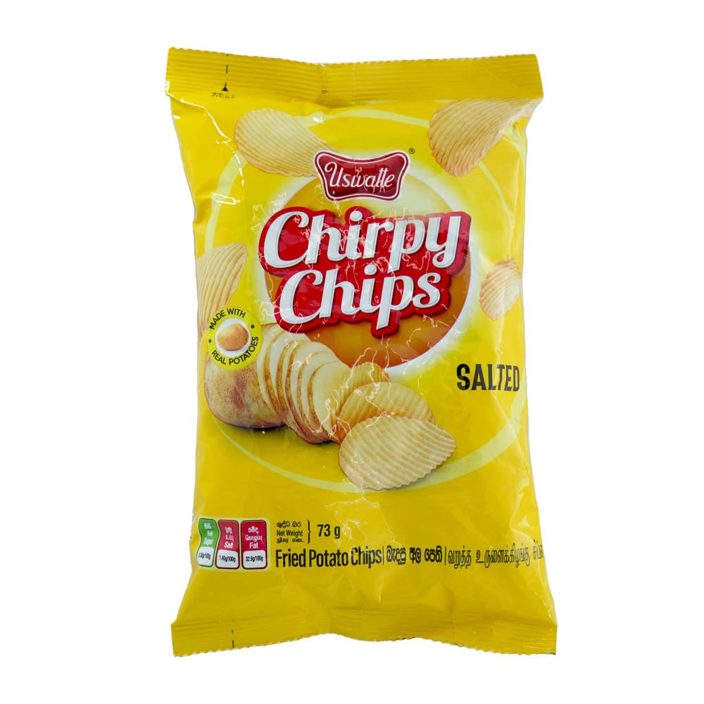 Uswatte Chirpy Chips Salted 73g