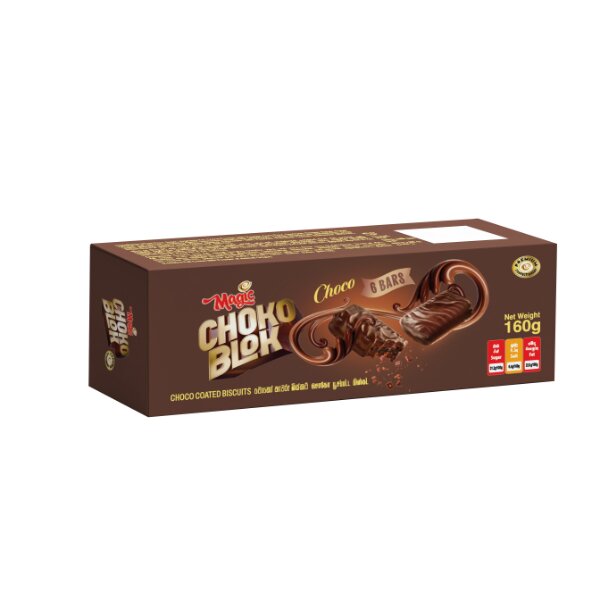 Magic Choko Block Chocolate Coated Biscuits 160g