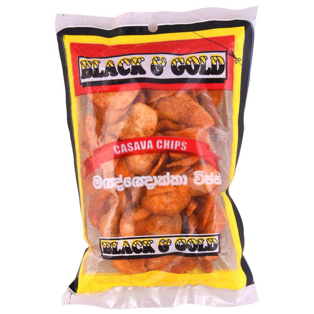 Black & Gold Cassava Chips 100g