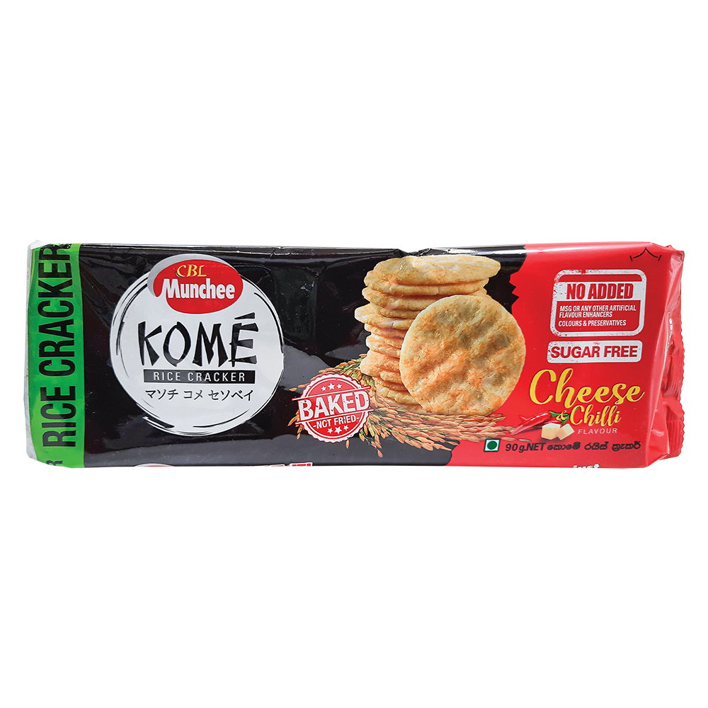 Munchee Kome Rice Crackers Cheese & Chilli 90g