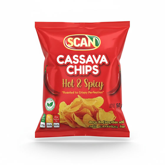 Scan Cassava Chips Hot & Spicy 50g
