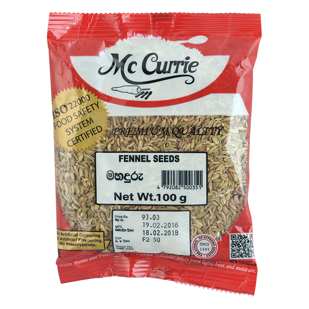 McCurrie Fennel Seeds 100g