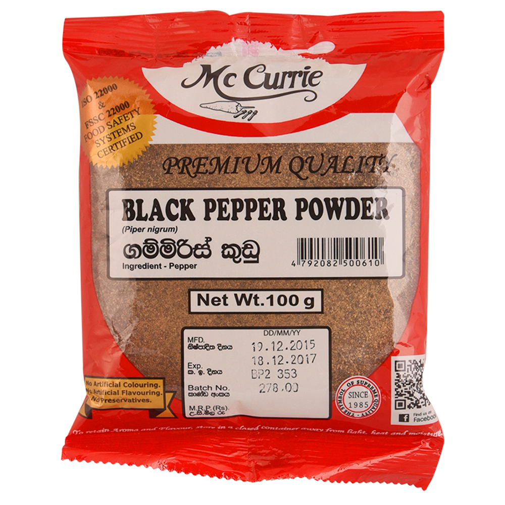 McCurrie Black Pepper Powder 100g