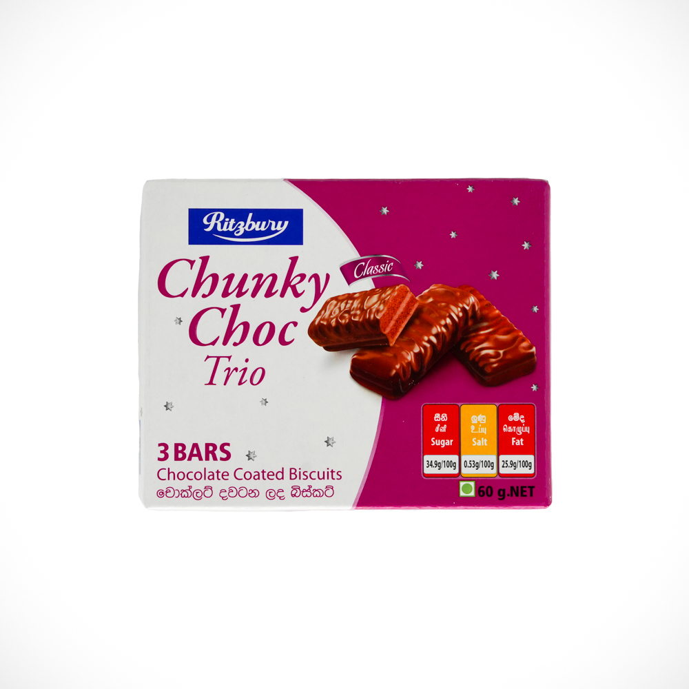 Ritzbury Chunky Choc Trio 60g