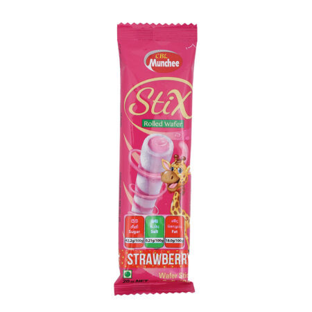 Munchee Stix  Strawberry Rolled Wafer 20g