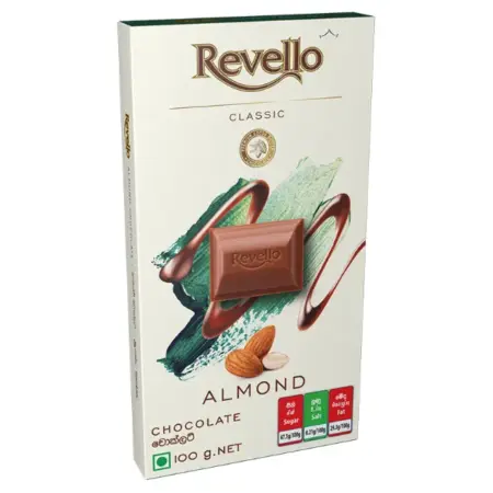 Revello Almond Chocolate 100g