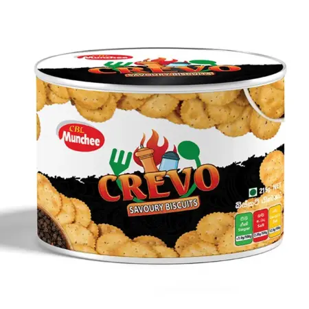 Munchee Crevo Savoury Biscuit Tin 215g