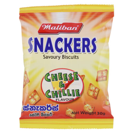 Maliban Snackers Cheese & Chillie Savoury Biscuit 30g