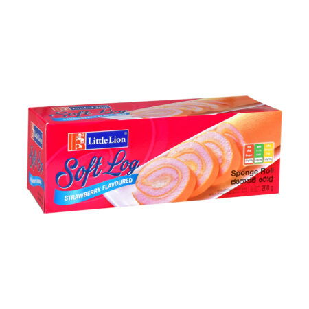Little Lion Soft Log Strawberry Sponge Roll 200g