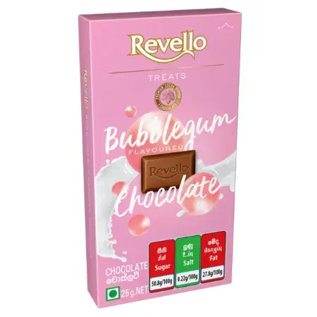 Revello Treats Bubblegum Chocolate 25g
