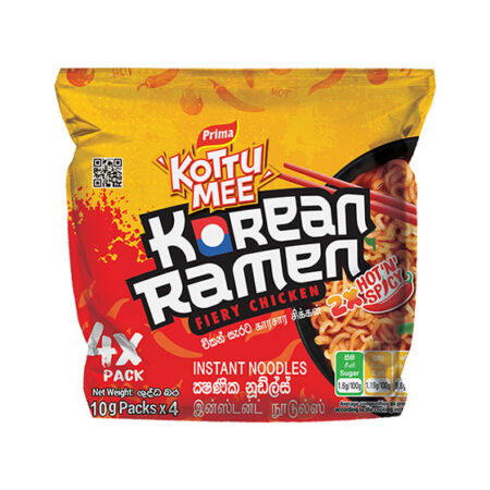 Prima Kottu Mee Korean Ramen Fiery Chicken 440g (4 Pack)
