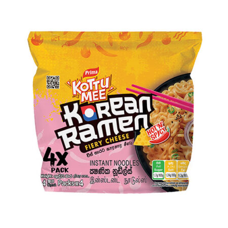 Prima Kottu Mee Korean Ramen Fiery Cheese 465g (4 Pack)